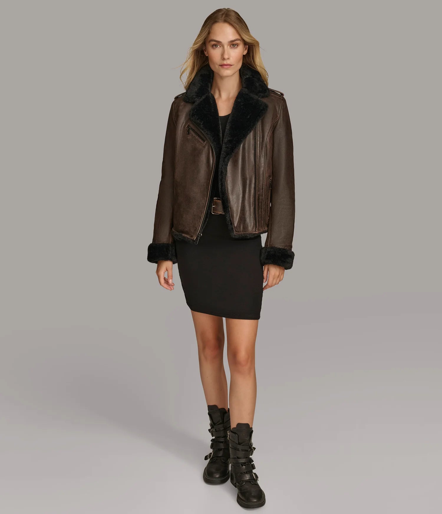Oaklynn Faux Shearling Moto