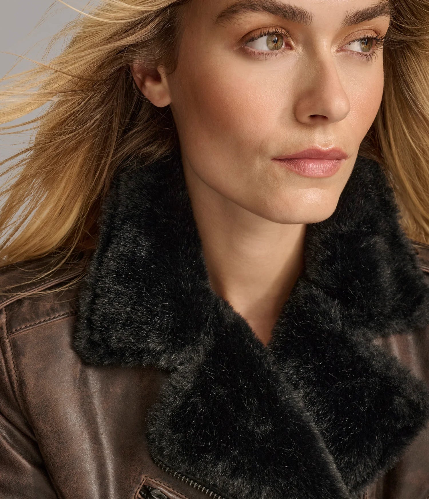 Oaklynn Faux Shearling Moto